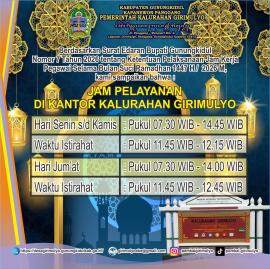 Jam Kerja Pamong Selama Ramadhan